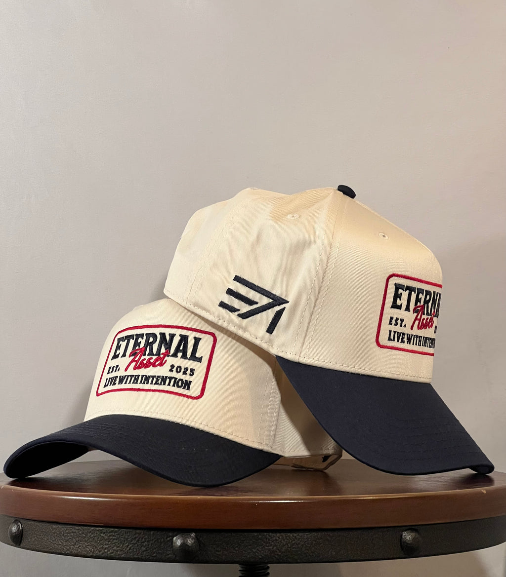 'Live with Intention' | Natural & Navy