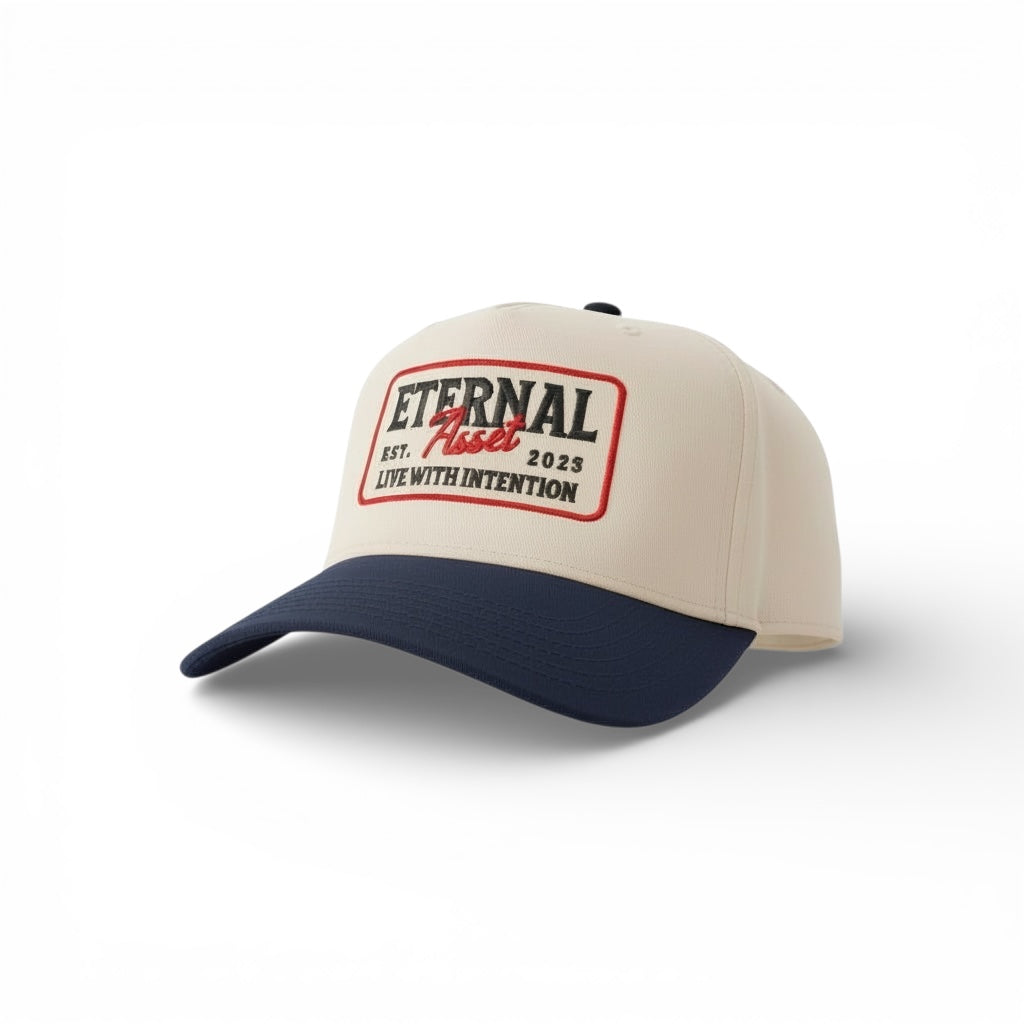 'Live with Intention' | Natural & Navy