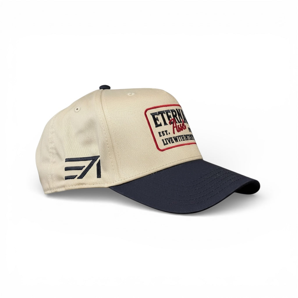 'Live with Intention' | Natural & Navy